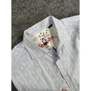 Robert Graham XL Blue Jacquard Long Sleeve Button Down Shirt